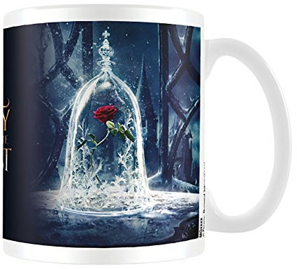Beauty and The Beast Movie Taza de Pyramid International, diseño Rosa encantada, Producto Oficial de la película La Bella y la Bestia, 315 ml