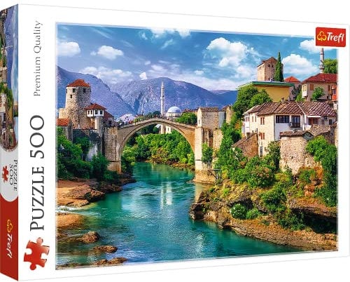 Trefl, Puzzle, Alte Brücke in Mostar, Bosnien und Herzegowina, 500 Teile, Premium Quality, für Erwachsene und Kinder ab 10 Jahren