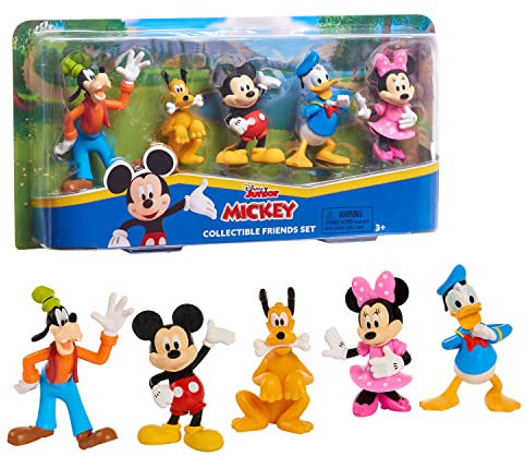 Just Play Coffret de Figurines à Collectionner Mickey Mouse de Disney Junior, 5 Figurines, Figurines à Collectionner de 7,6 cm de Haut, Jouets pour Enfants de 3 Ans et Plus