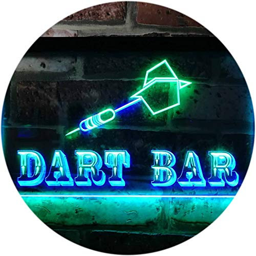 ADVPRO Dart Bar Club VIP Beer Pub Dual Color LED Barlicht Neonlicht Lichtwerbung Neon Sign Grün & blau 400 x 300mm st6s43-m0118-gb