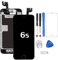 Pantalla de repuesto para iPhone 6S, pantalla táctil negra, digitalizador LCD, con cámara frontal con sensor de proximidad y altavoz para auriculares (iPhone 6S, negro)