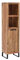 Woodkings Sydney Hochschrank I massiv Holz Regal Akazie hell I BxHxT: 31x125x25 cm I schmaler Badschrank für Ihr Badezimmer I
