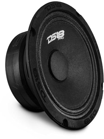 DS18 Pro-GM6.4 - Altavoz de 6.5 Pulgadas, Rango Medio, Cesta de Acero Negro, 480 W máximo, 140 W RMS, 4 ohmios, Altavoces de Puerta de Audio Sistema de Sonido estéreo de Coche o
