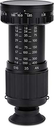 Qiilu Sucher VD-11X HD Directors Viewfinder, 16: 9 37mm Pro Sucherlupe Szene Zuschauer Director's HD-Szenenbetrachter Sucherlupen Justierbares Kamera Kamerazubehör für Regisseure