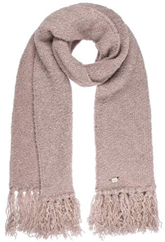 bedacht Bratz Alpaka Wollschal Schal Winterschal Damenschal Fransenschal Strickschal Damen - Made in Italy mit Fransen Winter Herbst-Winter - One Size altrosa