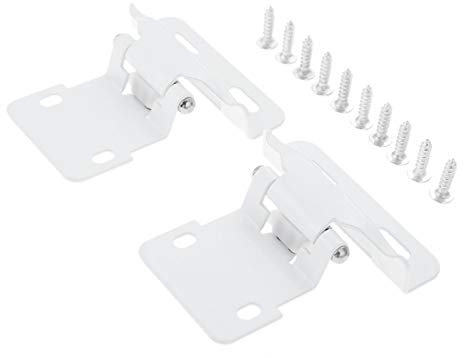 DUO ER 2pcs Acier Auto Ferment de Cuisine Armoire Porte charnières Superposition de Meubles de Meubles armoires de Porte Charnière Charnière Hardware Blanche w/vis