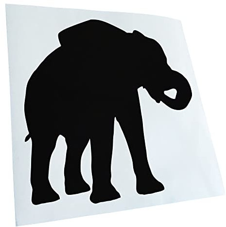Kiwistar Autoaufkleber - Elefant Motiv 2 - Rüsseltiere - schwarz - 24x24cm - Aufkleber für Auto, Laptop, Fahrrad, LKW, Motorrad Mehrfarbig JDM Decal Racing