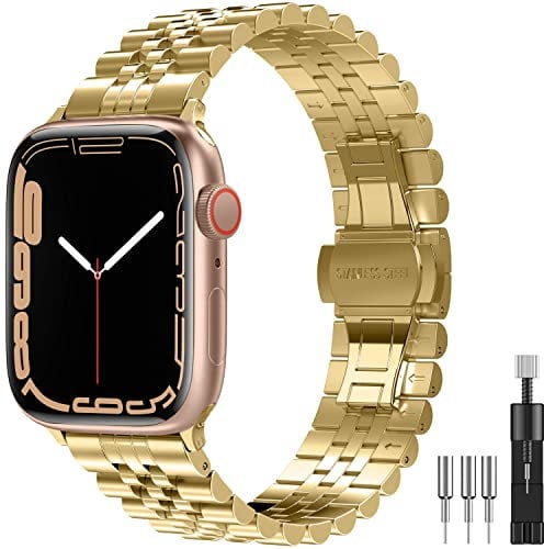 Diruite für Apple Watch 49mm 46mm 45mm 44mm 42mm 41mm 40mm 38mm Armband,Edelstahl Armbänder Mit Doppelt Faltschließe Ersatzarmband für Apple Watch Ultra/Ultra 2/Series 10/9/8/7/6/5/4/SE/SE 2