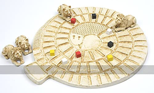 Replica Mehen Game - Ancient Egyptian Game of The Serpent - Replica of The Oldest Board Game in World - Board Game for 2-4 Players