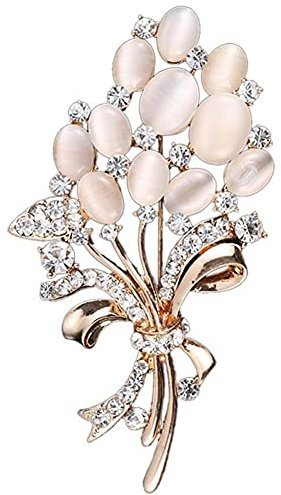 Heißer Modischer Opal Stein Brosche Pin Kleidungsstück Zubehör Geburtstagsgeschenk