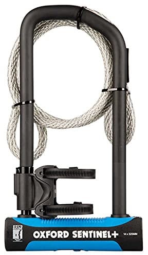 Oxford LK326 Sentinel Pro Duo U-Lock Cycle Security, Blue, 320mm x 177mm + Cable