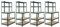 Stagecaptain 4X WBR-175 SR Werkbankregal - Schwerlastregal mit Werkbank - Lagerregal für Werkstatt, Keller, Speisekammer - 5 Böden in 2 Tiefen - Extra stabile Arbeitsfläche auf 97 cm Höhe - Grün