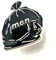 Men Are Trash schwarzer Mülltonnenbeutel aus Metall und Emaille, Metall