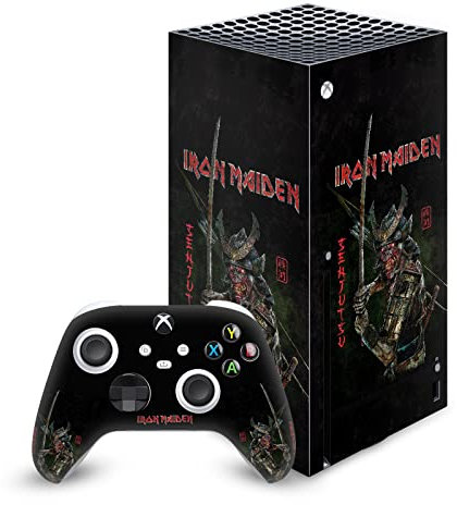 Head Case Designs Offizielle Iron Maiden Senjutsu Album-Cover Grafik Kunst Vinyl Haut Gaming Aufkleber Abziehbild Abdeckung kompatibel mit Xbox Series X Console and Controller Bundle
