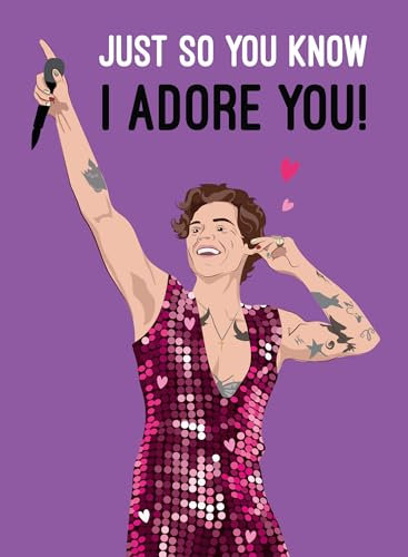 Harry Styles I Adore You Grußkarte für Geburtstag oder Jahrestag - Quitting Hollywood - Liebe - 4.8 x 6.7 inches
