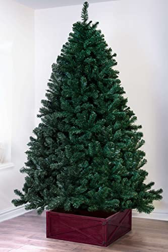 Christmas Tree World | 10ft Artificial Unlit Arbor Vitae | Natural and Realistic Look with Bushy and Luxury Quality PVC Tips | Easy to Assemble and Take Down | 150cm Diameter