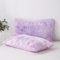Freyamy Plüsch Kissenbezug 40x80cm 2er Set Violett Langhaar Kunstfell Flauschig Kopfkissenbezug Flanell Samt Biber Kissenhülle Winter Warme Zierkissenbezug