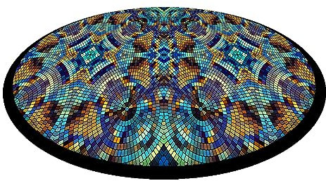 Arco Design UFO Sitzkissen Dekoratives Stuhlkissen aus wasserfestem Codura-Gewebe Ø 35 cm Rund Sitzauflage (Barcelona)