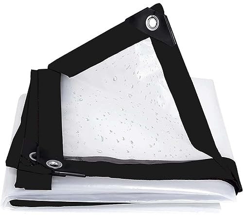 Amunpitic Bâche Transparente Pergola Imperméable 2x5m, Bâches avec Œillet aux intempéries Extérieur, Anti-poussière et Anti-intempéries, pour Jardin, Balcon