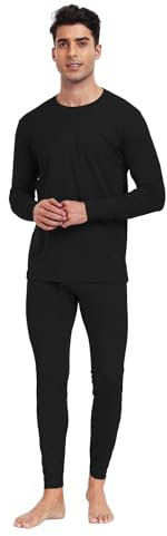 North Bund Thermounterwäsche Herren Set Leichtgewic Funktionsunterwäsche Skiunterwäsche Innenfleece Thermo Unterwäsche Winter Sehr Thermowäsche Thermounterhose Wärme Skifahren Wandern 160g S
