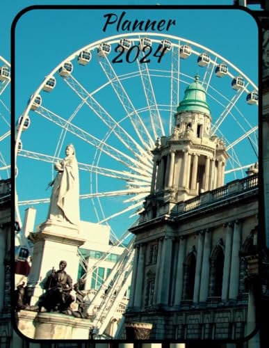 Belfast - UK Cover: 2024 Daily Planner, 12 months (January to December) Planner by AT-A-GLANCE- Dated Planner, Organizer and Calendar, Weekly Planner ... Notes, Contacts - 8.5x11- Pretty, Simple