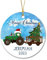Christbaumschmuck Keramik Weihnachtsanhänger Anhänger Weihnachtsbaumschmuck Hängende Ornamente Weihnachtsdeko Grüner Traktor Personalisiert 2023, Traktor Für 2023, Fröhlicher Traktor,