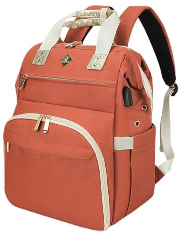 THE ROOKIE SEWCIALITE Häkel- und Strick-Organizer, wasserdichte Reisetasche, modischer Rucksack für Garnaufbewahrung, Häkelhalter, Strickzubehör, Aufbewahrungsrucksack für Reisen, Terrakotta,
