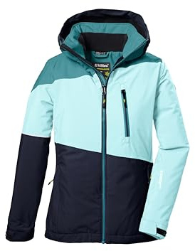 killtec Mädchen Skijacke/Funktionsjacke mit Kapuze und Schneefang KSW 331 GRLS SKI JCKT, mint, 152, 42091-000