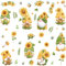 craspire 8 Blatt Zwerg-Wandaufkleber, Zwerg-Aufkleber, Sonnenblume, Pflanze, Biene, Fensteraufkleber, PVC, Wasserdicht, Selbstklebende Wandaufkleber, Abnehmbar, Für Fensterdekoration, Treppenhaus