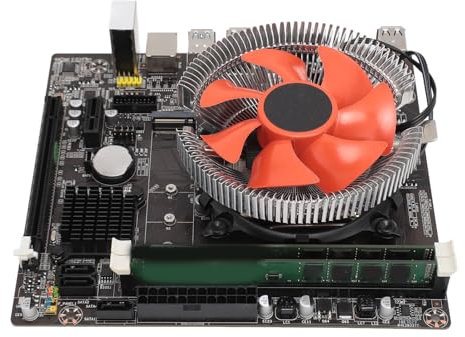 B75 Motherboard Set, CPU Motherboard Combo, LGA 1155 Motherboard DDR3 Soporte de Doble Canal para Intel Core 2nd 3rd Generación para PC de Escritorio, con Ventilador