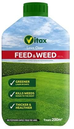 500ml Liquid Lawn Feed Food & Weed Fertiliser Grass Care, Kills Common Lawn Weeds And Encourages Grass Regrowth