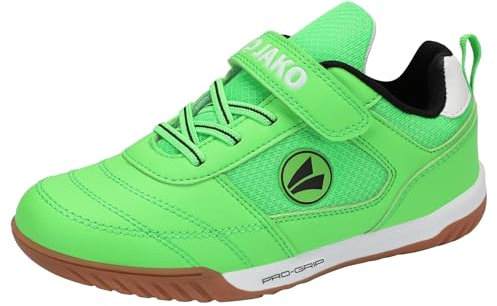 JAKO Jungen Unisex Kinder J-SH Winger EV Hallenturnschuh, neon Green/Jet Black, 29 EU