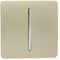 Trendi Switch Fan Isolator 10A Triple Pole Chrome Rocker Switch in Champagne Gold