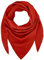 TMK Weiches und leichtes Unisex-Dreieckstuch aus 100% Baumwolle cod.9485 (Einzigartige Farbe, Rot)