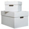 karton-billiger | Aufbewahrungsbox mit Deckel Archivbox Geschenkbox (3Stück, M - 34x25x20,5cm)