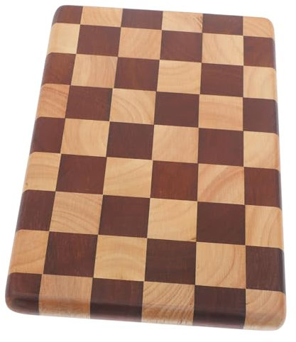 Cabilock Tagliere in Legno Per Cucina Con Motivo a Scacchiera, Tagliere Stabile Per Alimenti Adatto Per Verdure e Pane