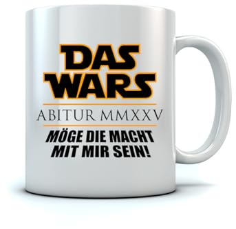 Abi Geschenke Tasse DAS WARS MIT MIR Abitur 2025 Kaffeetasse Tee Tasse Becher 11 Ounce Weiß