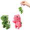 VARKAGE 2Pcs Schlüsselanhänger Schildkröte, Plüsch Schildkröten Anhänger, Mini Schildkröte Geschenk Süße Meerestiere Schildkrötenpuppe für Cartoon Tasche (Grün und Rosa)
