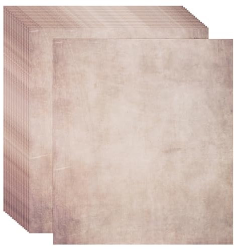 QUARKZMAN 25 Blätter Vintage-Papier, Pergamentpapier Standard-Druckerpapier beidseitiges altes Papier 11 x 8 Zoll Braun für Scrapbooking, Geschenkverpackung, Zertifikate