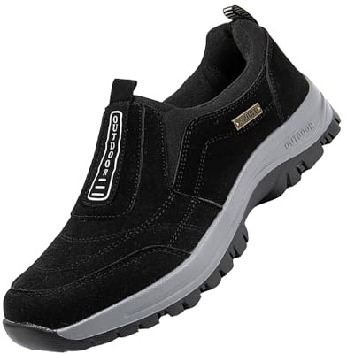 Scarpe casual da uomo senza lacci - Scarpe da trekking da uomo impermeabili antiscivolo comode scarpe da ginnastica slip on sneaker scarpe da jogging comode scarpe basse casual mocassini scarpe da