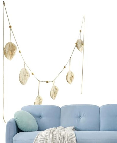 Macrame Boho Macrame de tapiz de pared boho, Tapestry mural Boho Macrame tejido, Decoración de vivero artesanal a mano, decoración bohemia de la casa para dormitorio