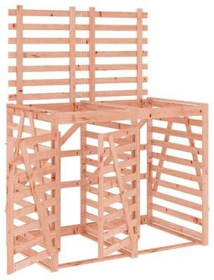 Mülltonnenbox für 2 Tonnen Massivholz Douglasie