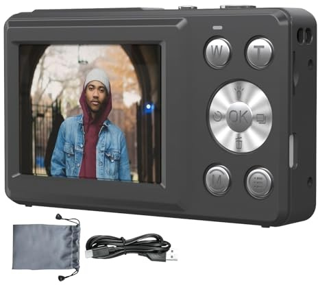 Nbbwwu Digital Cameras | HD 4K Cameras for Photography - Anti-Shake 18X Zoom Autofocus Telephoto Camcorder 2.4in Large Screen for Recording Pictures Travel Vlog Streaming