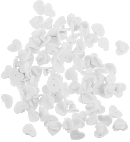 HOMSFOU 1 Satz Herzförmige Pin Badges Clutch Halterung Für Anstecker Leichte Und Anstecknadel Halter Für Broschen Und Abzeichen 100 Stück
