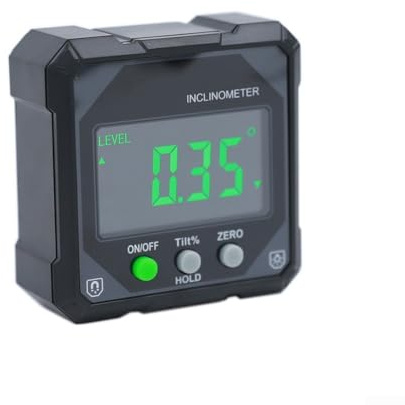 Honseadek Digitaler Neigungsmesser mit IP54 Bewertung LCD Display Hochpräziser Winkelmesser Tragbares Wasserbeständiges Messwerkzeug für Holzbearbeitung