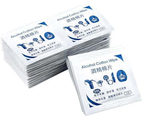 50x Alkoholtupfer - 6.3cm, Alcohol Wipes Alkoholische Wischfektionstücher - Einzeln Verpackt, Reinigungstücher Wattepads zum Reinigen von Brillen,Laptops,Mobil,Hörgeräten,Tastatur,Tisch, Stühle