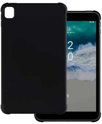 Tablet Case for Nokia T10 - Black | 8 2022 Flexible Shockproof Back Cover with Raised Edges, Anti-Scratch Thin Fit Protective Bumper