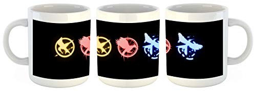 Unified Distribution Tribute of Panem Logo - Tasse mit Motiv Bedruckt, 300ml C-Henkel. Tolles Geschenk für Büro, Küche, Geburtstag, Ihre Neue Lieblingstasse zum Frühstück