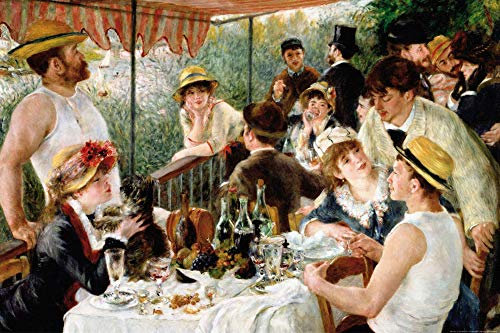 1art1 Pierre Auguste Renoir XXL Poster Das Frühstück Der Ruderer, 1880-1881 Plakat | Bild 120x80 cm