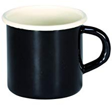 Krüger Emaille Becher Triest 0,35 L | Kaffee-, Tee- & Campingbecher | PFAS-frei | Für Kaffee, Tee & Kaltgetränke | Schnitt- & kratzfeste Emaille | Spülmaschinengeeignet | Geschmacksneutral